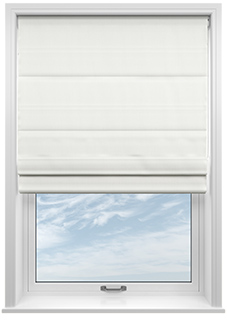 Vienna, Seashell White - Motorised Roman Blind